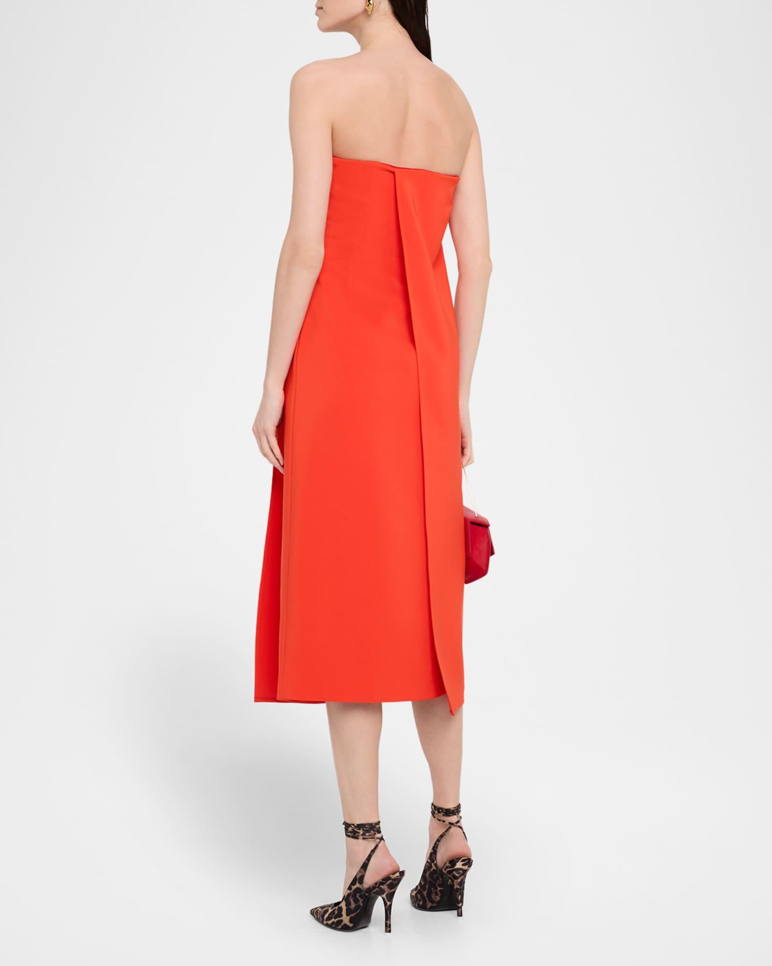 Anika Strapless Draped Midi Dress Product Image