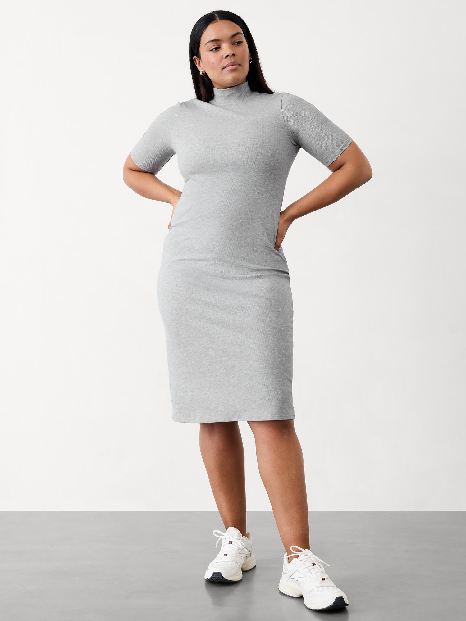 Signature Rib Mock Neck Dress Product Image