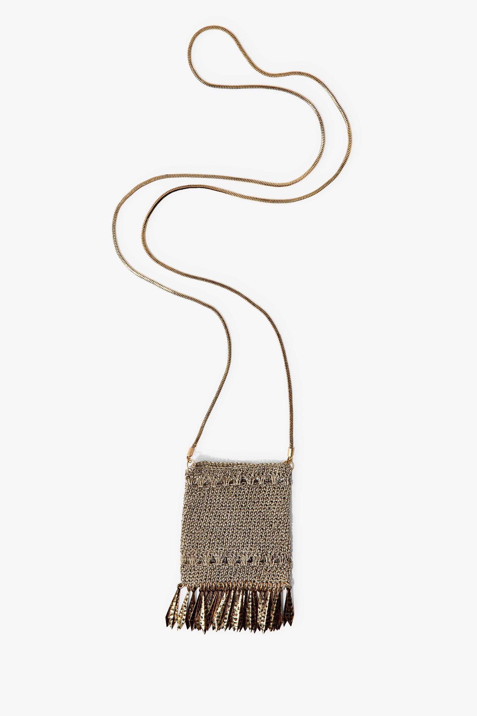 METALLIC MESH FRINGE MINI BAG Product Image