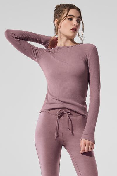 Ribbed Modal Long Sleeve - Smoky Quartz Product Image