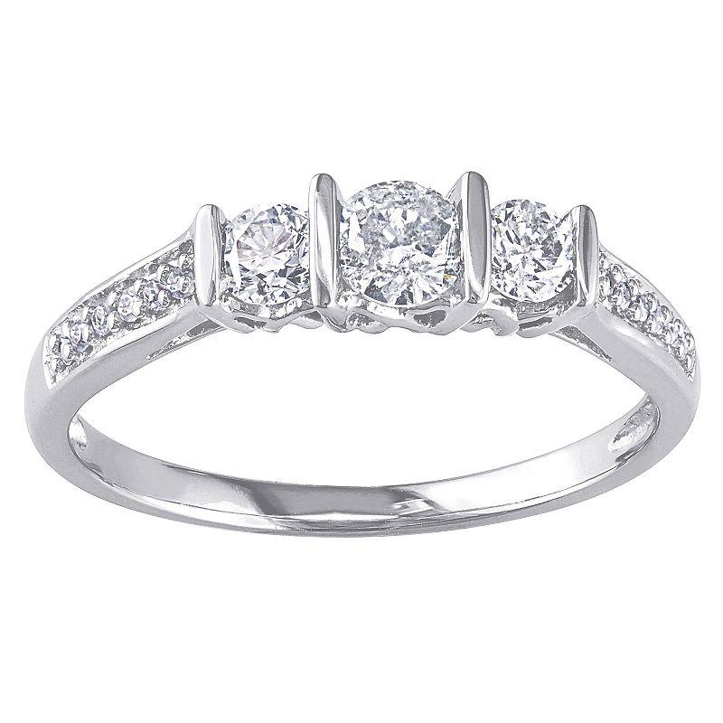 Stella Grace 10k White Gold 1/2 Carat T.W. Diamond Ring, Women's,  Product Image