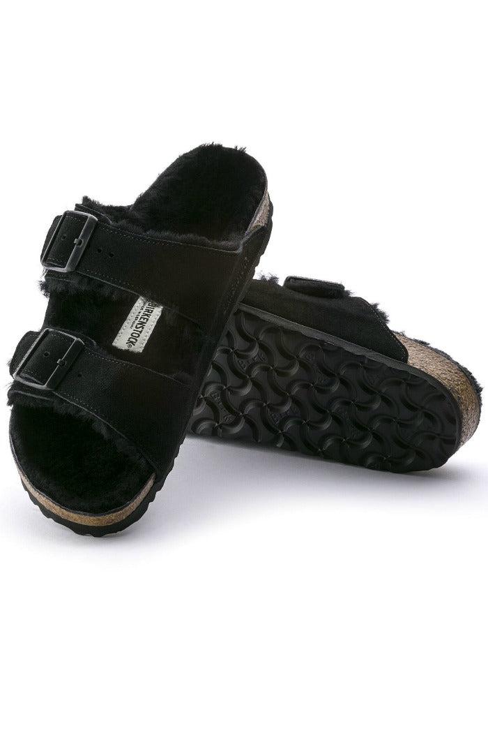 Birkenstock Arizona Shearling in Black Product Image