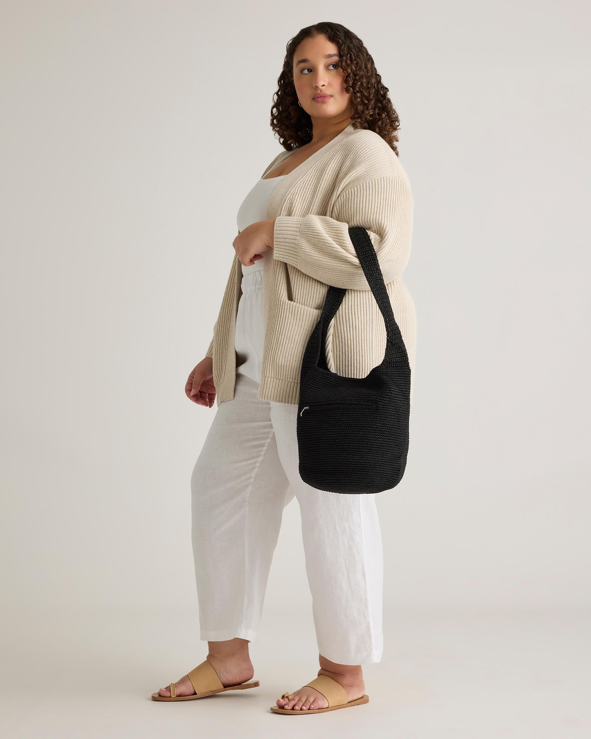 Quince | Women's Hand Crochet Hobo Shoulder Bag Recycled Polyester Product Image