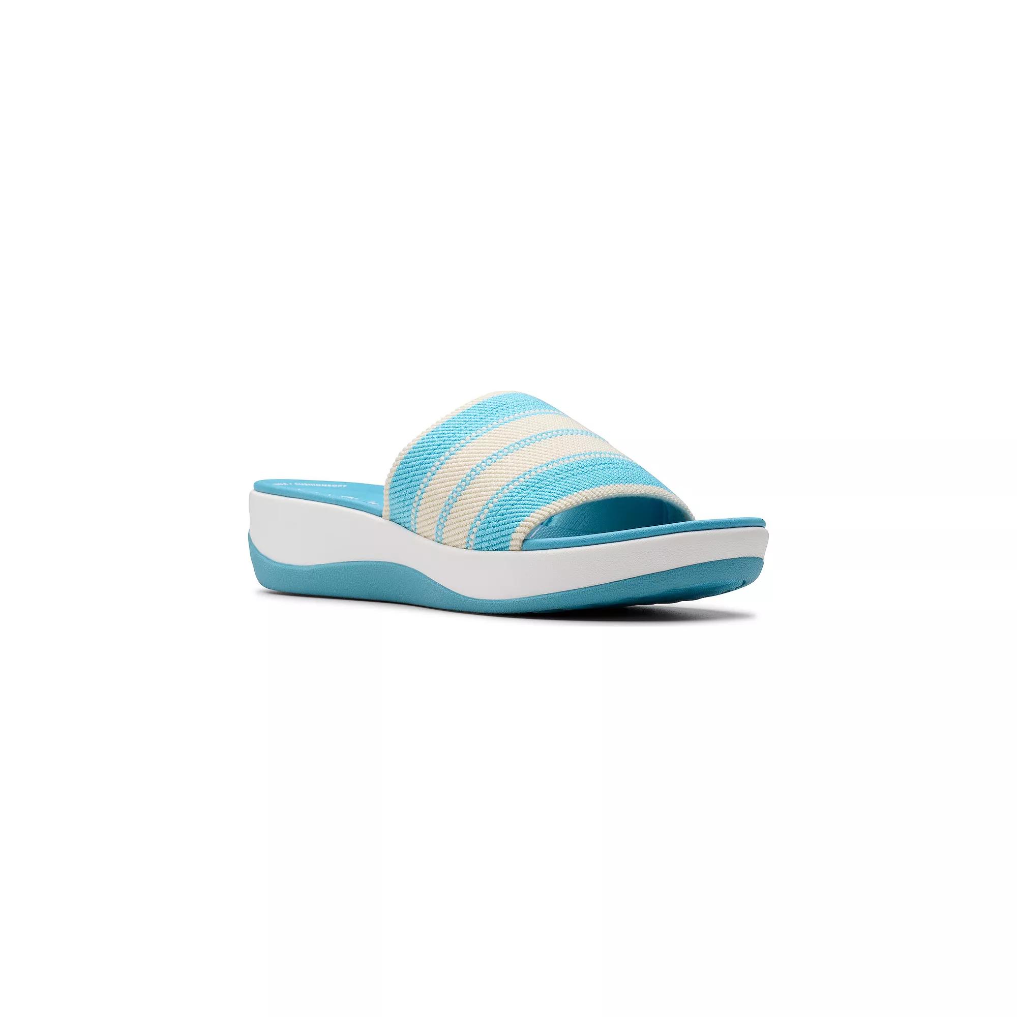 Clarks® Cloudsteppers Arla Hollis Women's Slide Sandals, Size: 12, Light Blue Product Image