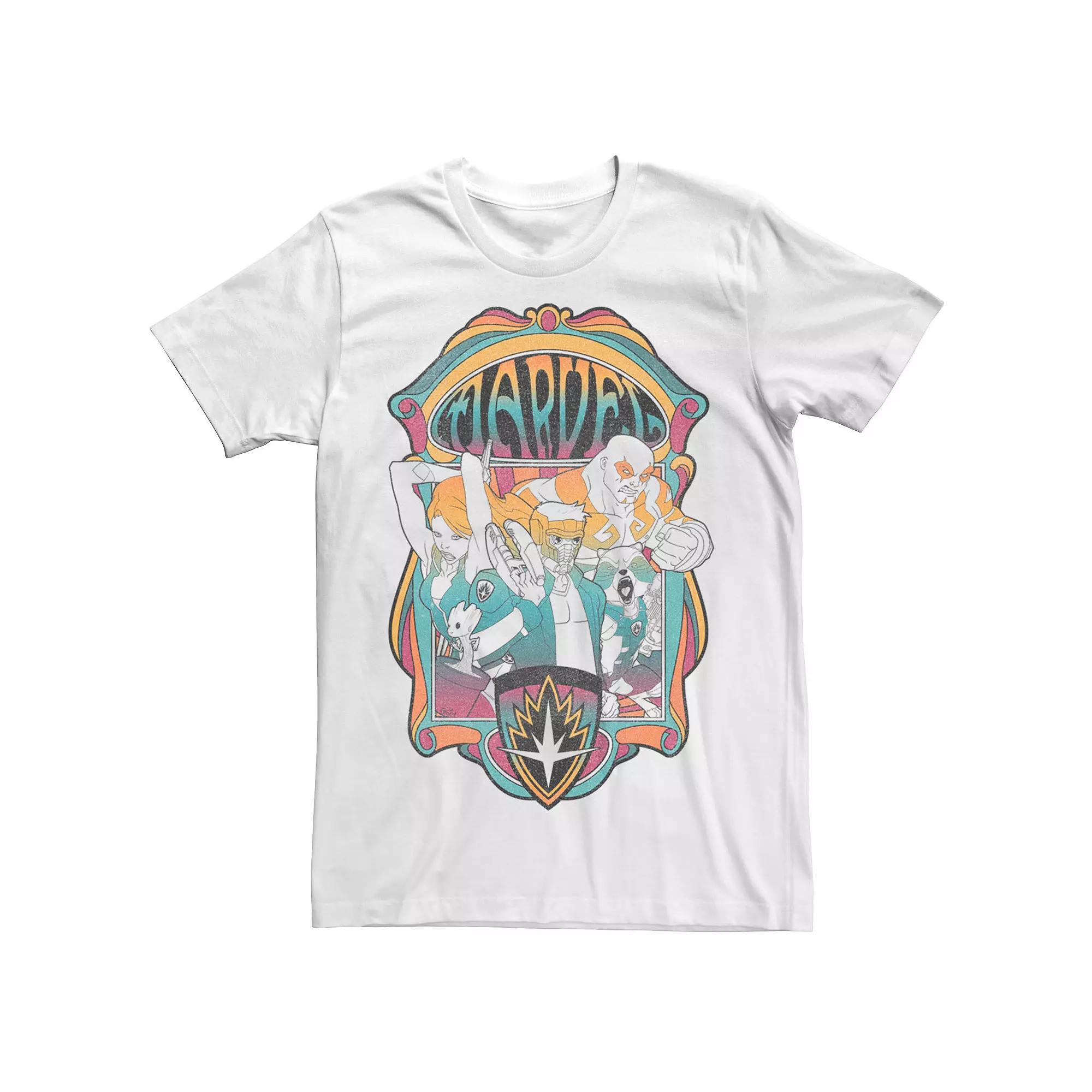 Big & Tall Marvel Guardians of the Galaxy Retro Group Shot Graphic Tee, Men's,  Product Image