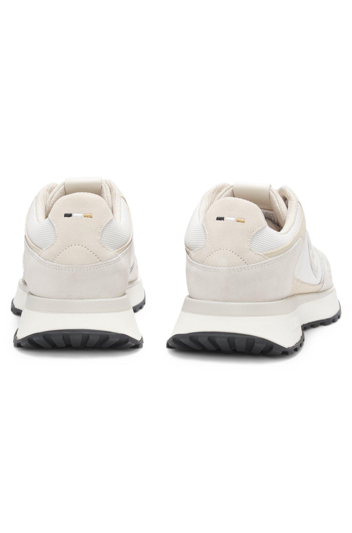 Suede-trim trainers with Double B monogram Product Image