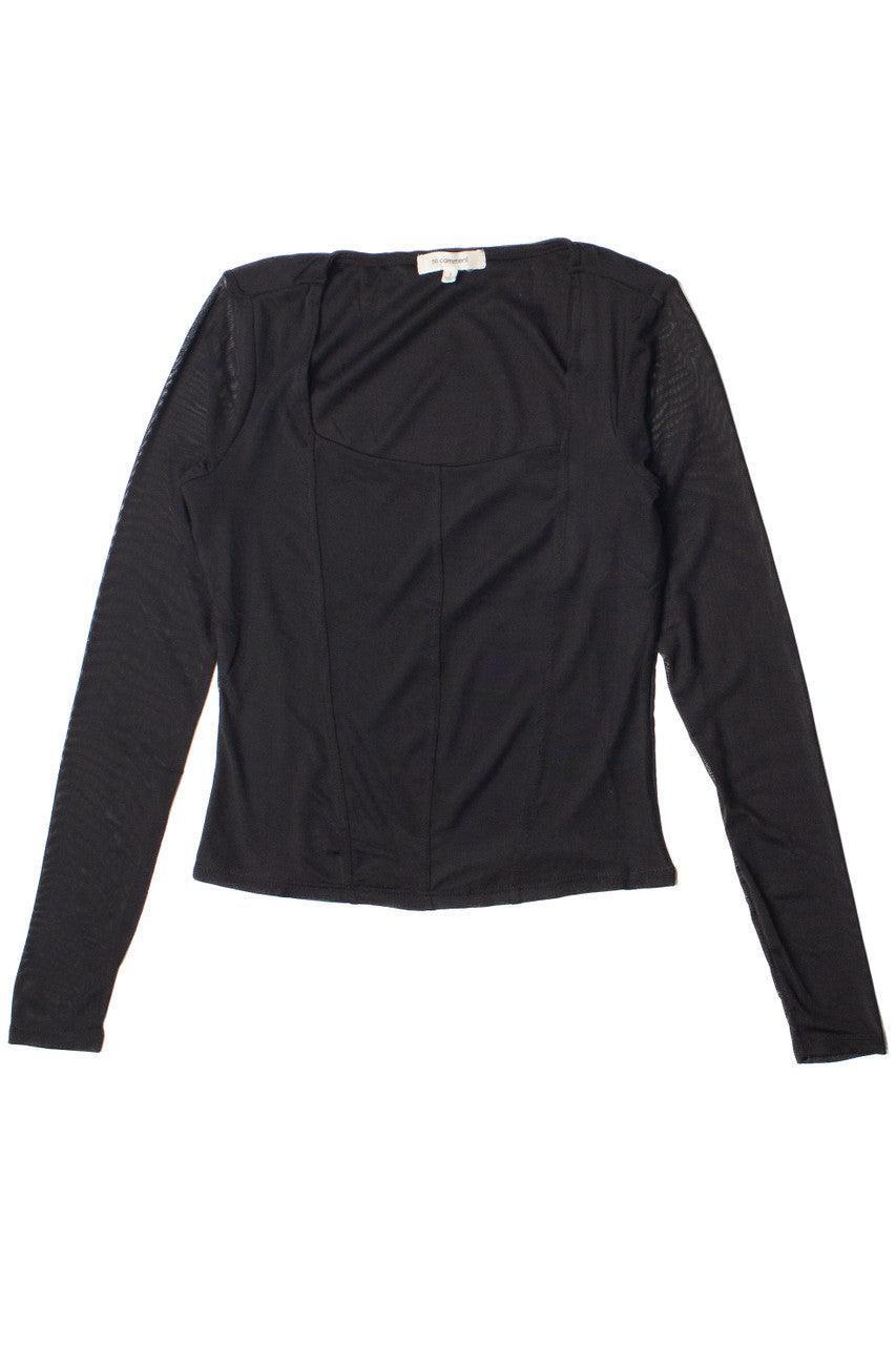 Soft Seam Long Sleeve Mesh Top Product Image