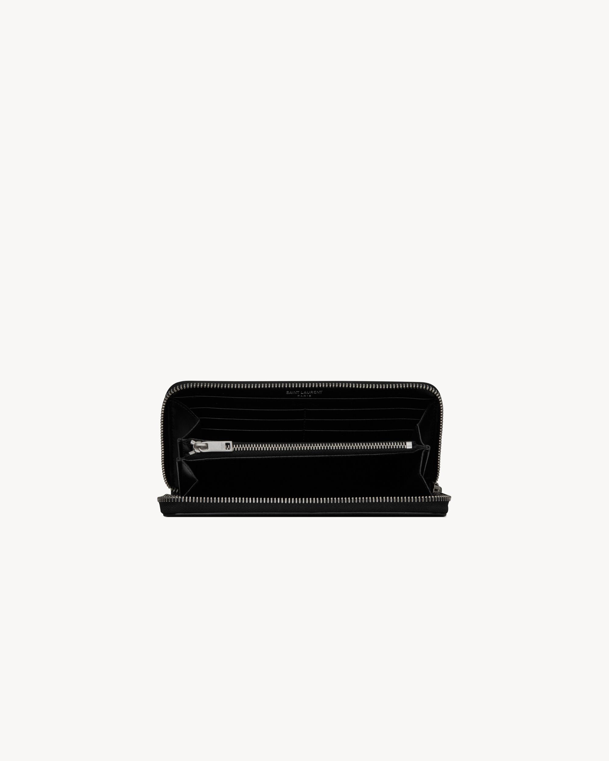 TINY CASSANDRE zip-around wallet in matte leather Product Image