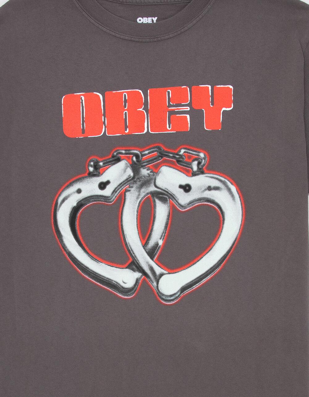 OBEY Cuffs Mens Tee - WASHED BLACK Product Image