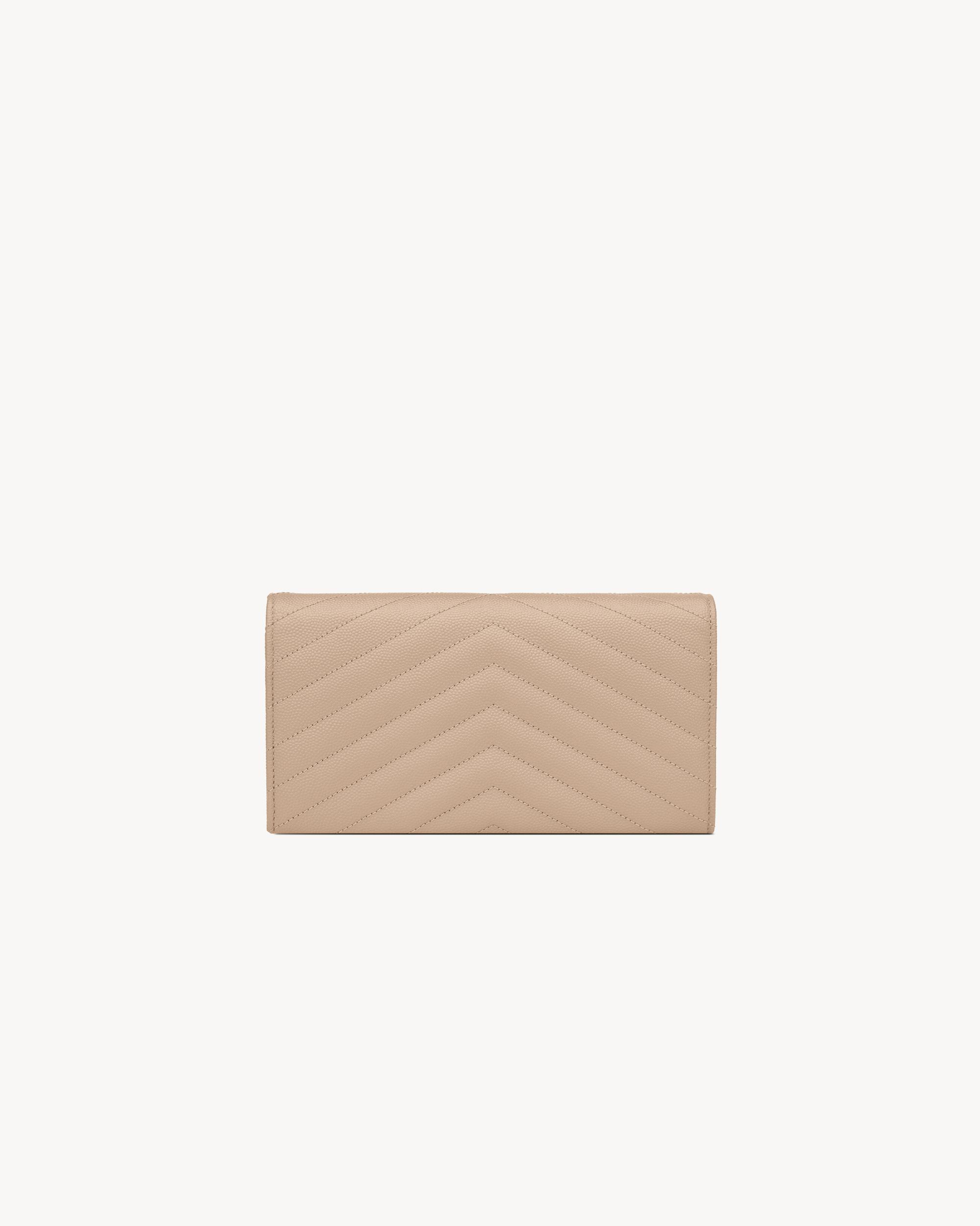 CASSANDRE MATELASSÉ LARGE FLAP WALLET IN GRAIN DE POUDRE LEATHER Product Image
