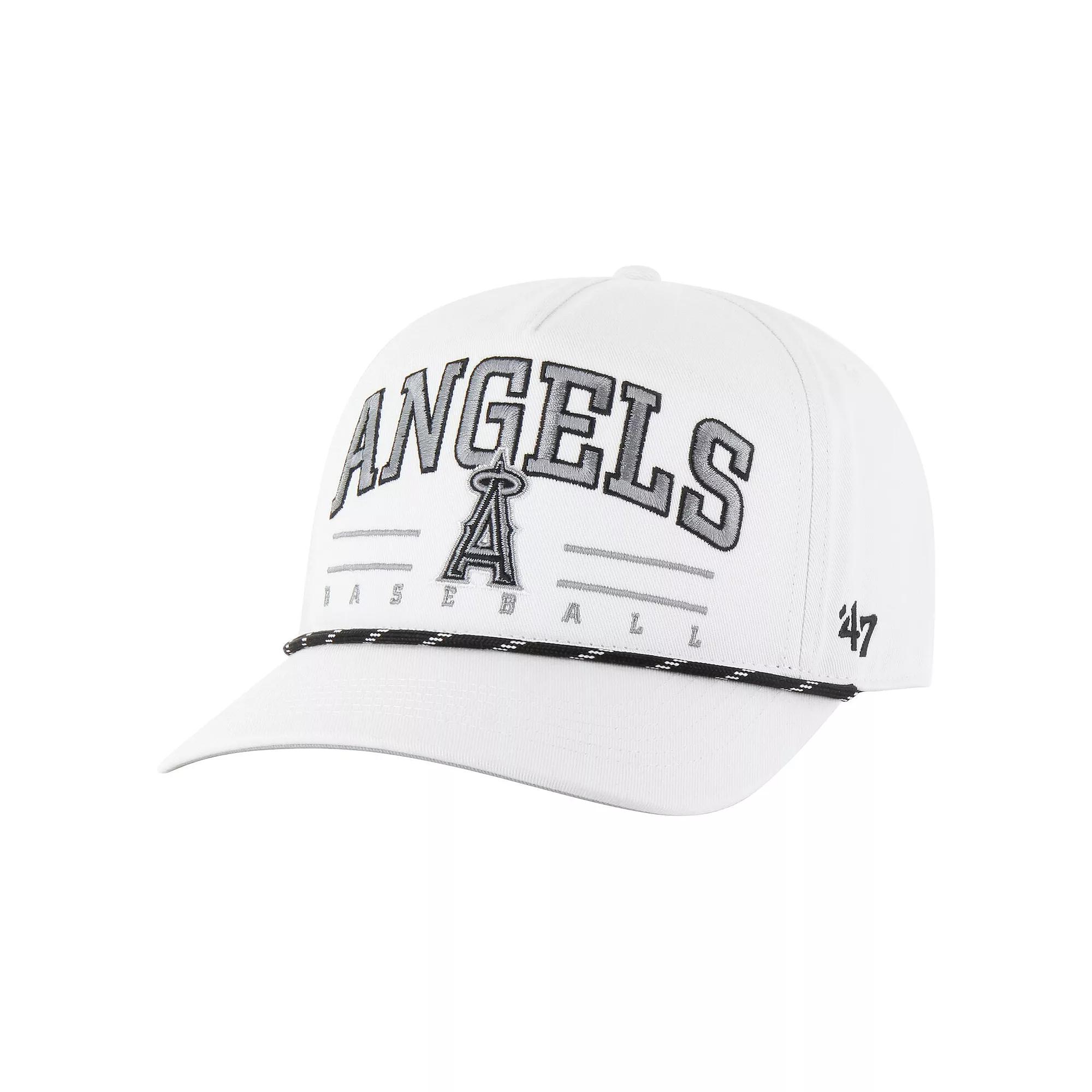 Men's '47 White Los Angeles Angels Roscoe Speckle Hitch Adjustable Hat Product Image
