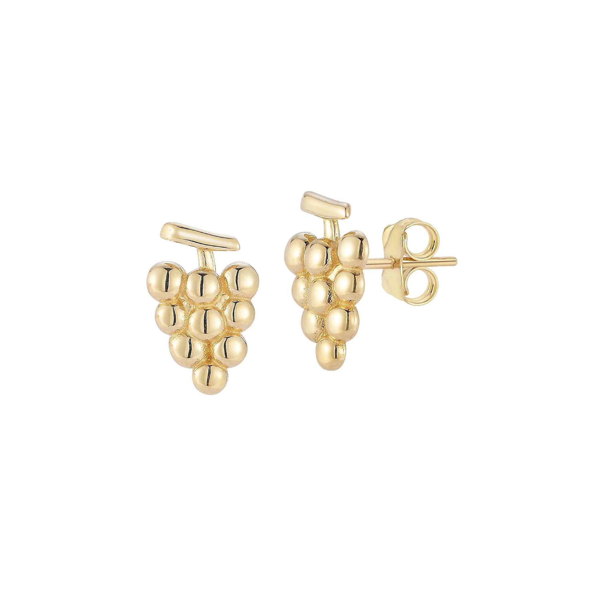 LUMINOR GOLD 14k Gold Grape Stud Earrings, Women's Product Image