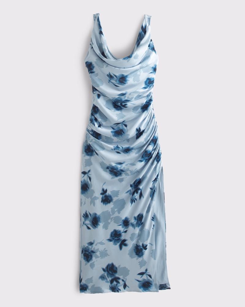 Cowl Neck Draped Maxi Dress Product Image