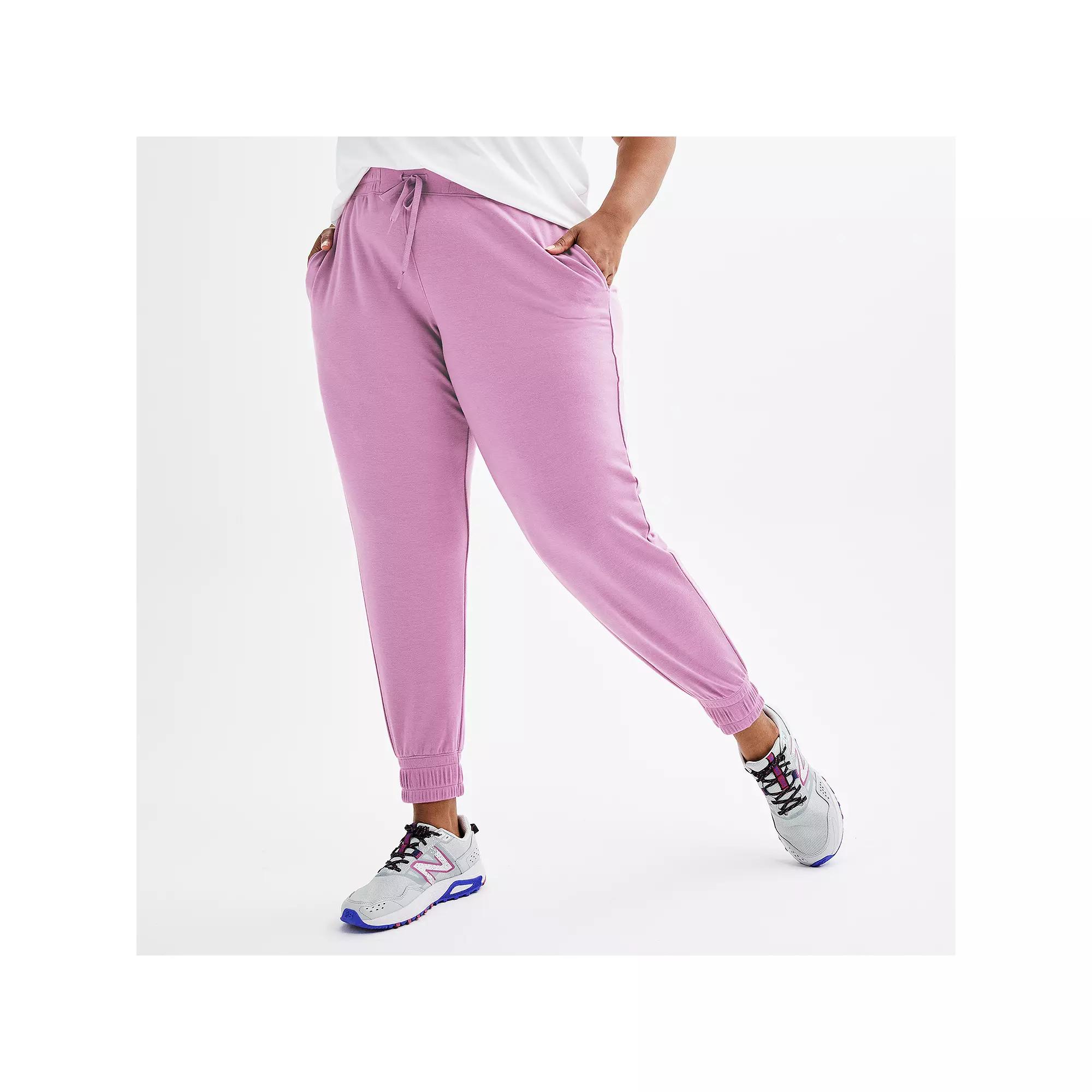 Plus Size Tek Gear® French Terry Jogger Pants, Women's, Size: 3XL, Purple Macaroon Product Image