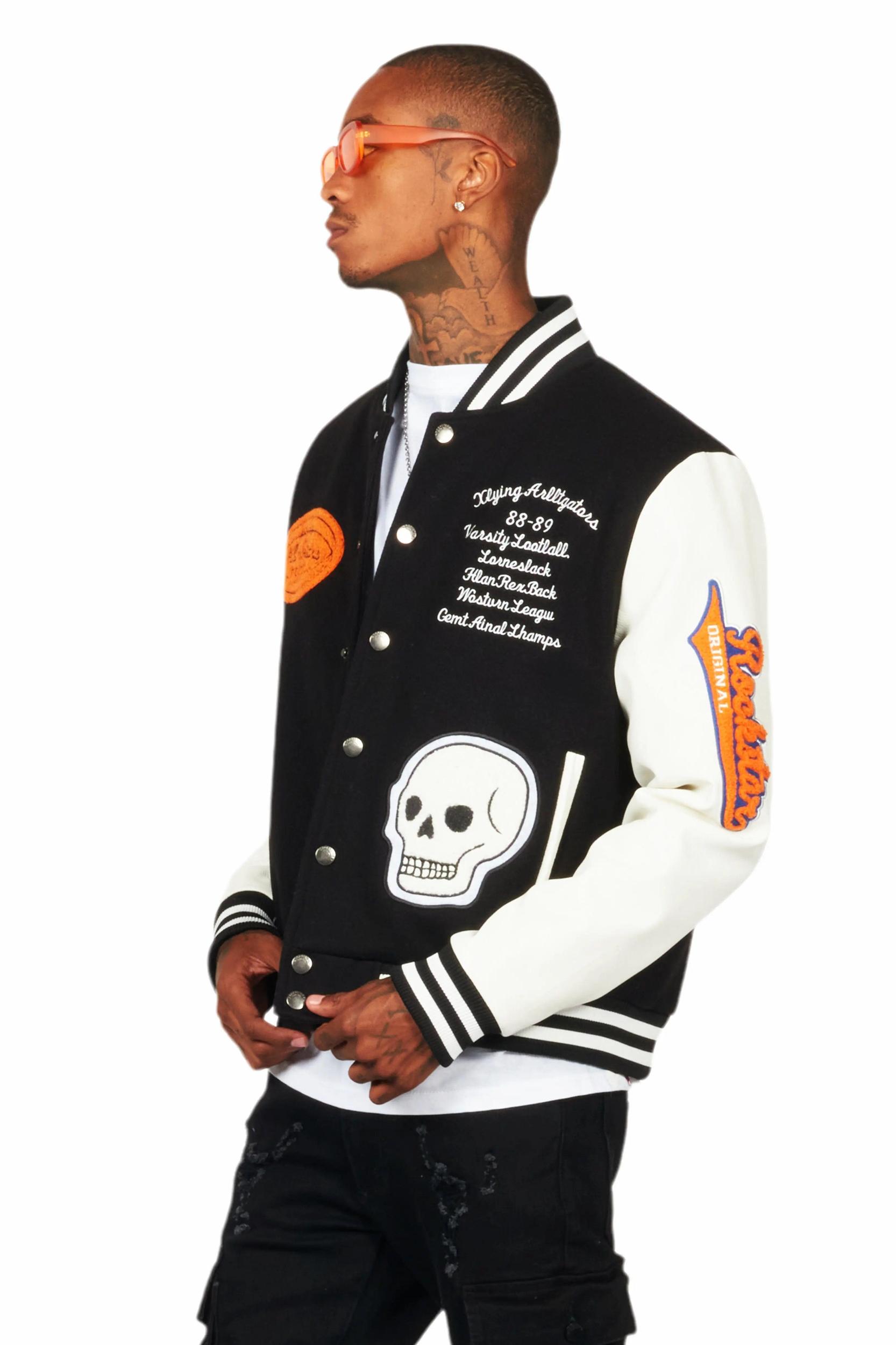 Eisen Black Varsity Jacket Male Product Image