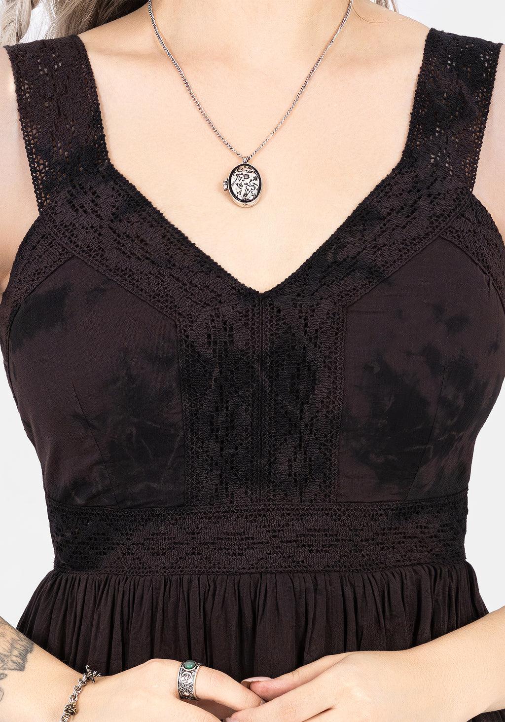 Burnout Tie Die Cotton Midaxi Dress Product Image