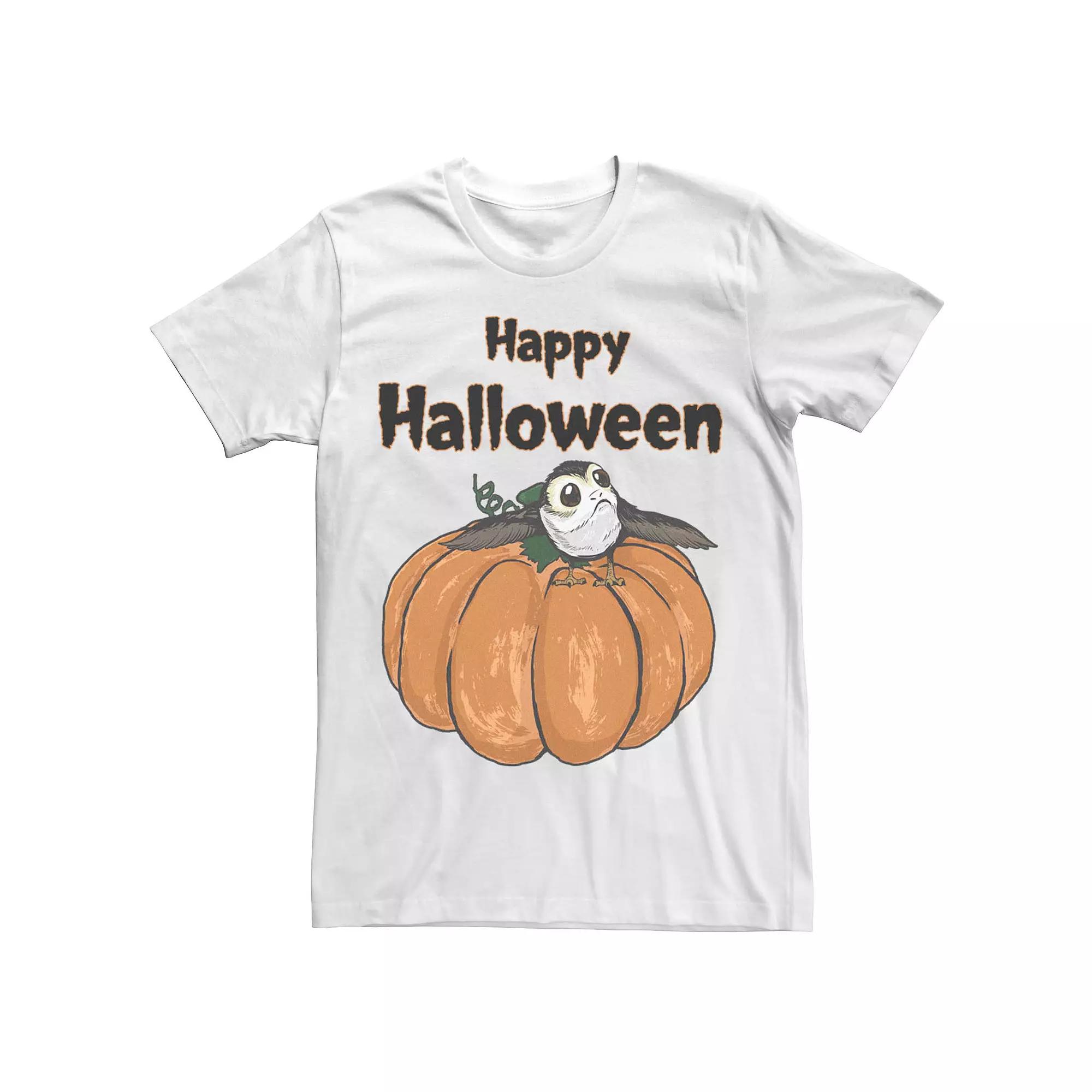 Juniors' Star Wars Porg On A Pumpkin Happy Halloween Tee, Girl's,  Product Image