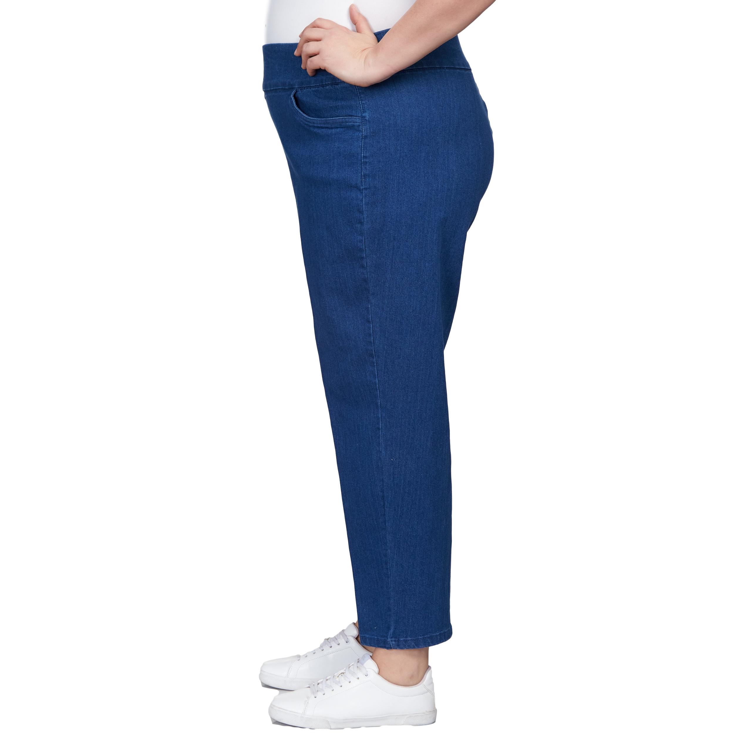 Alfred Dunner Women's Super Stretch Mid- Rise Short Length Pant - Plus Product Image