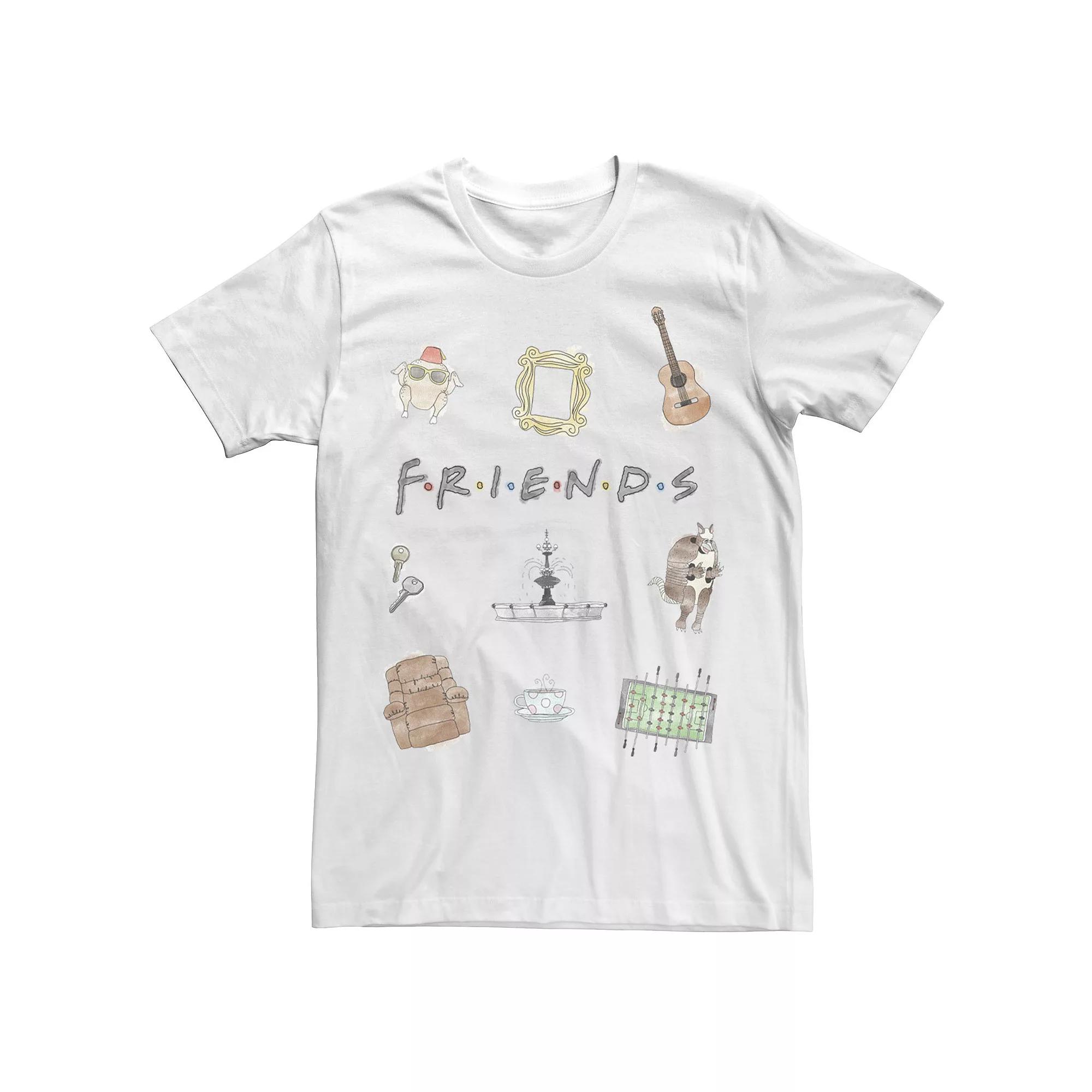 Big & Tall Friends TV Show Classic Logo Icons Tee, Men's,  Product Image