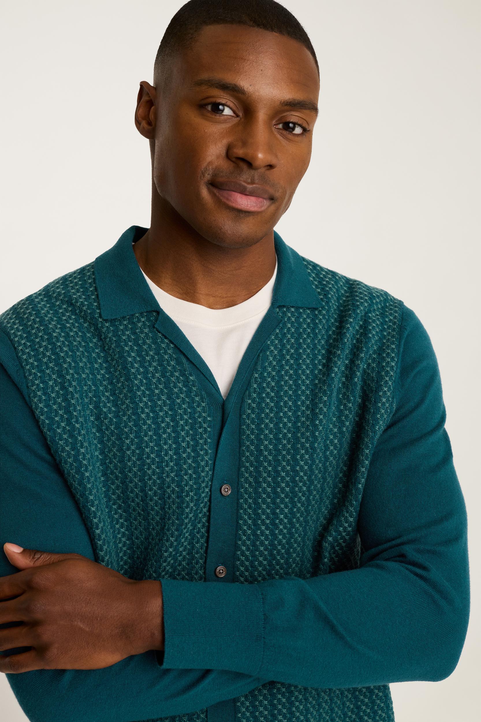 Hudson Long Sleeve Sweater Polo Product Image