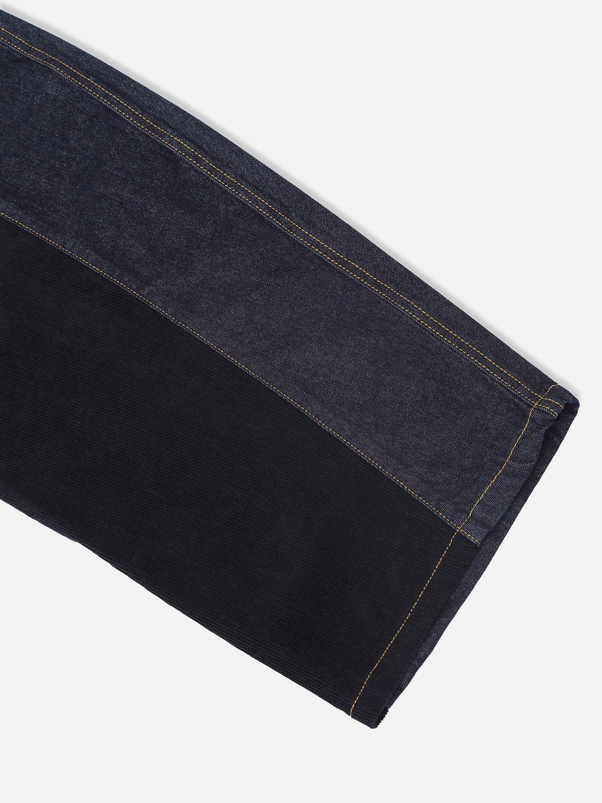 Aelfric Eden Corduroy Patchwork Super Baggy Barrel Jeans Product Image