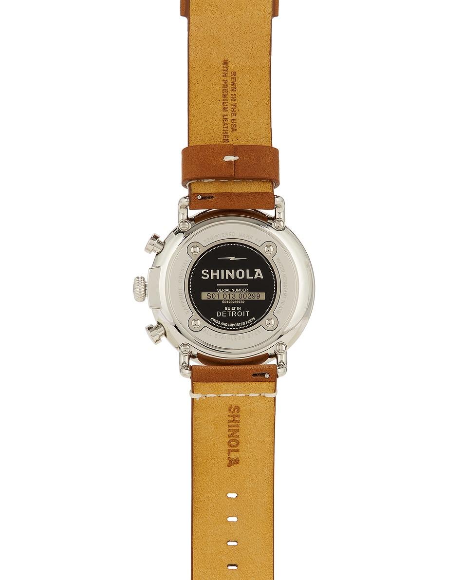 Runwell 2 Eye Chrono 47mm Watch Camel Leather Strap Product Image