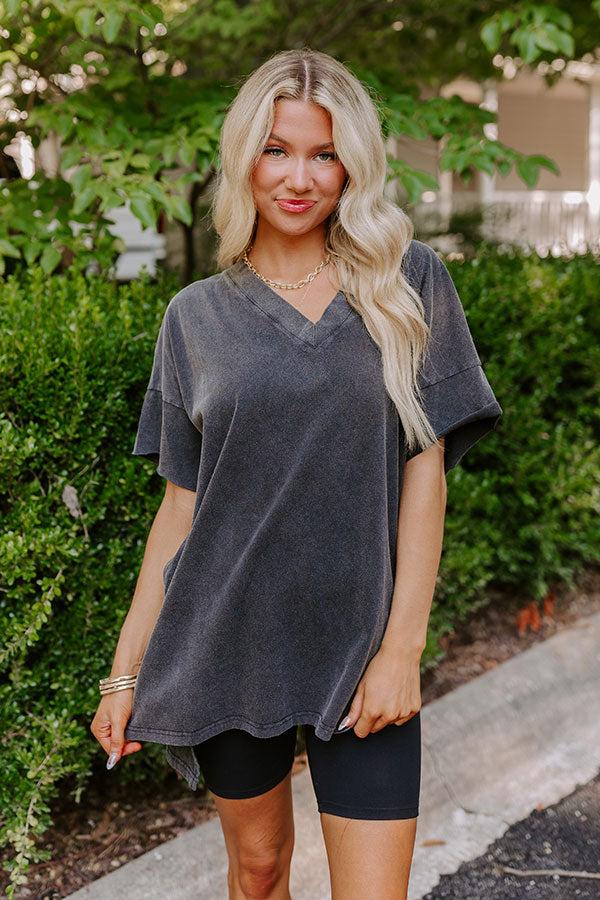 Casual Meetup Oversized Tee in Vintage Black Product Image
