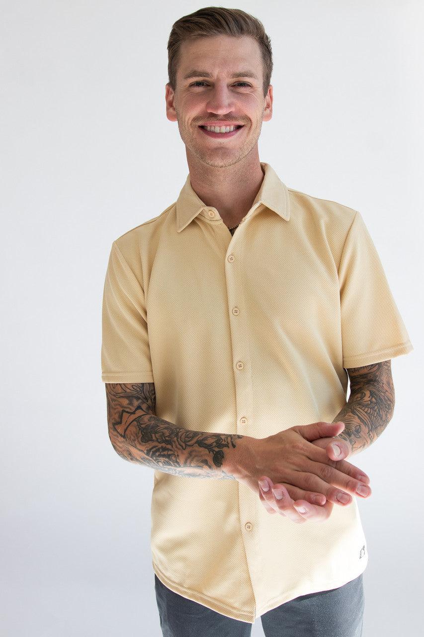 Heavyweight Knit Button Up Shirt Product Image