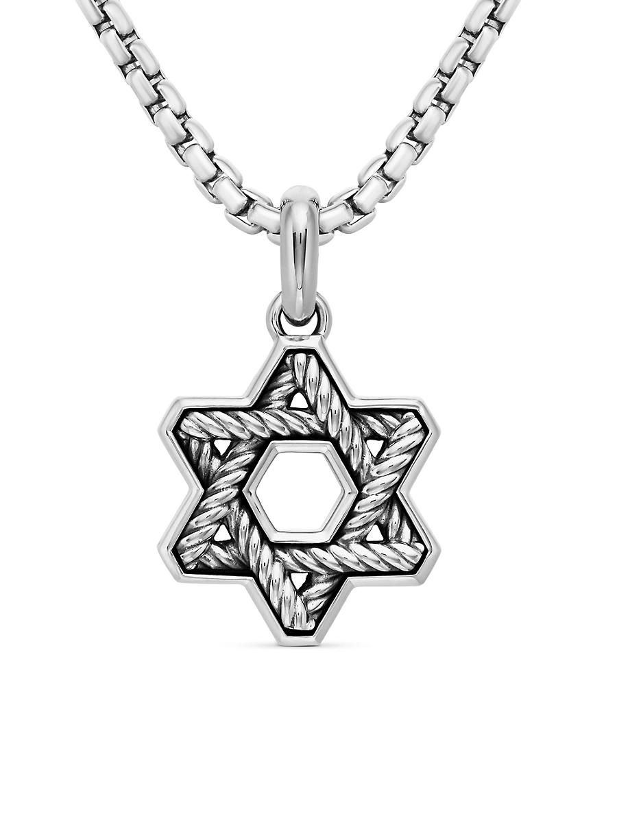 Mens Cable Star of David Amulet Product Image