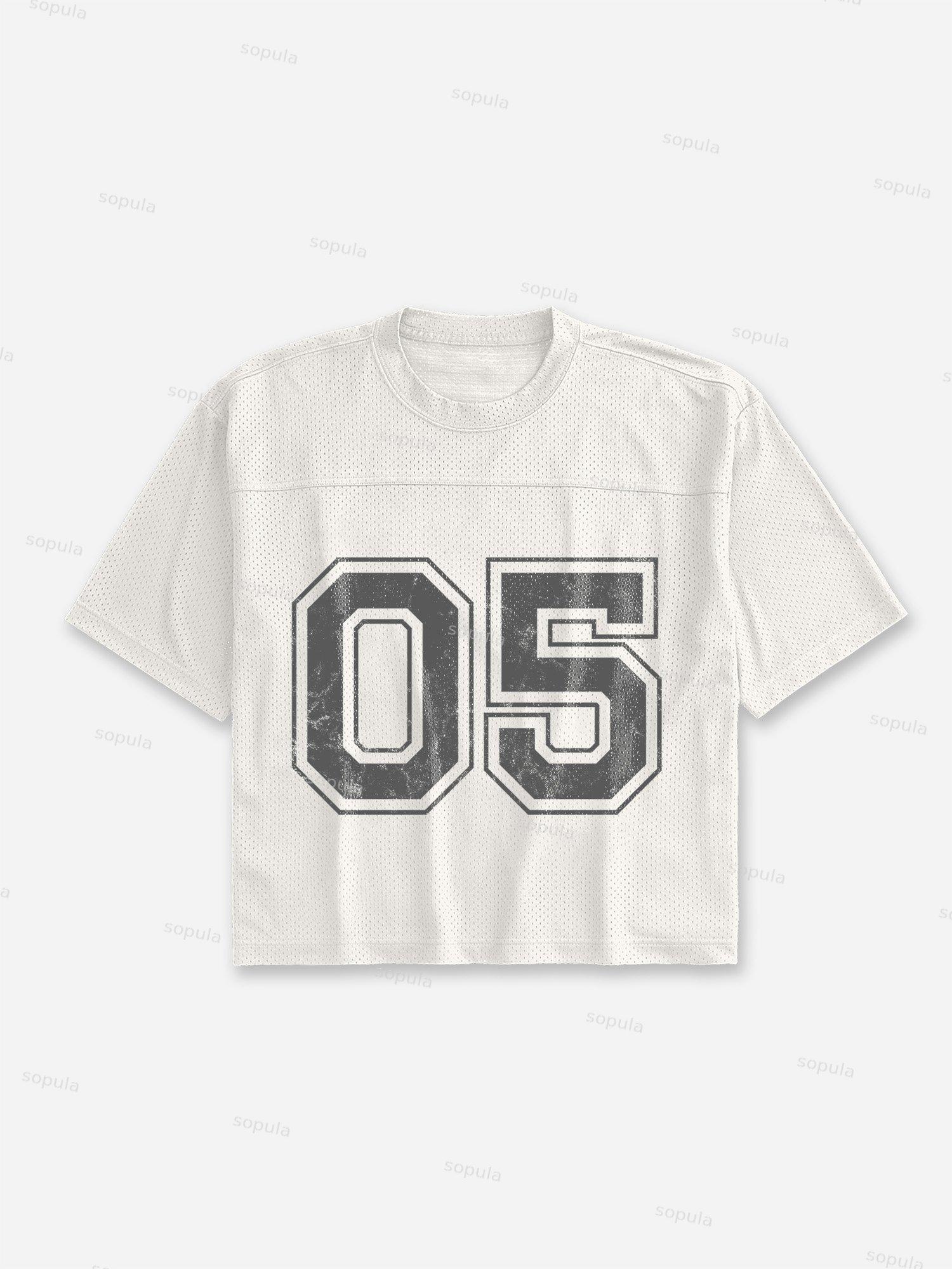 Retro Blokecore Mesh Football Jersey T-shirt Product Image