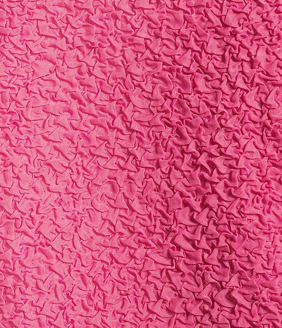 Sugarlips Plus Stretchy Textured Puffed Sleeve Cropped Top Product Image