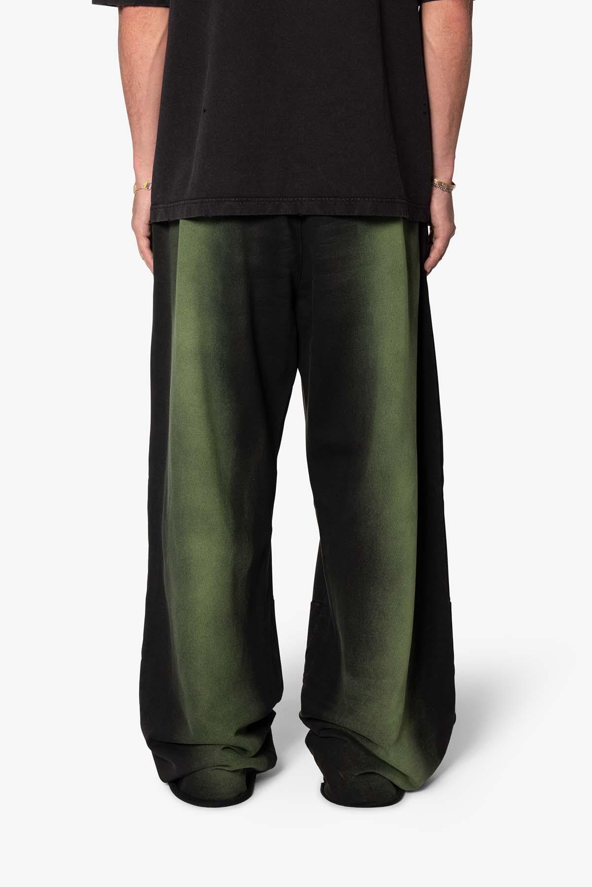 Sprayed Ultra Baggy Sweatpants - Olive/Black Product Image