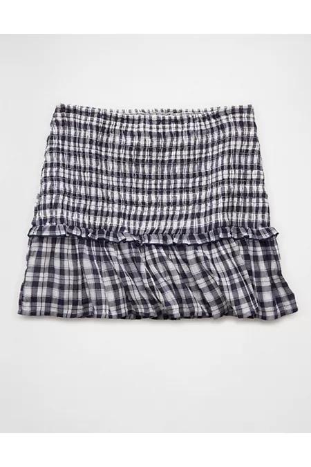 AE High-Waisted Smocked Mini Skirt Product Image