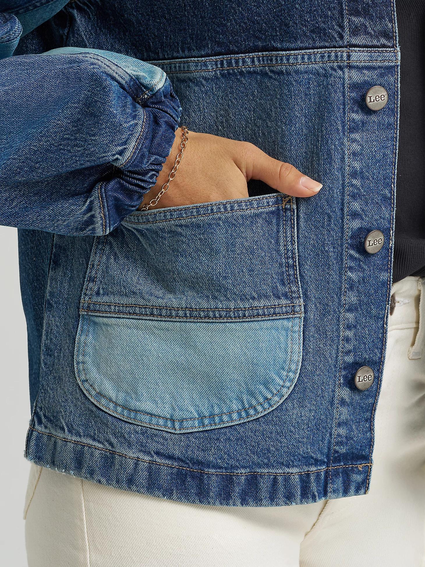 Women's Patched Denim Chore Jacket | Women's Jackets & Outerwear | Lee® Product Image