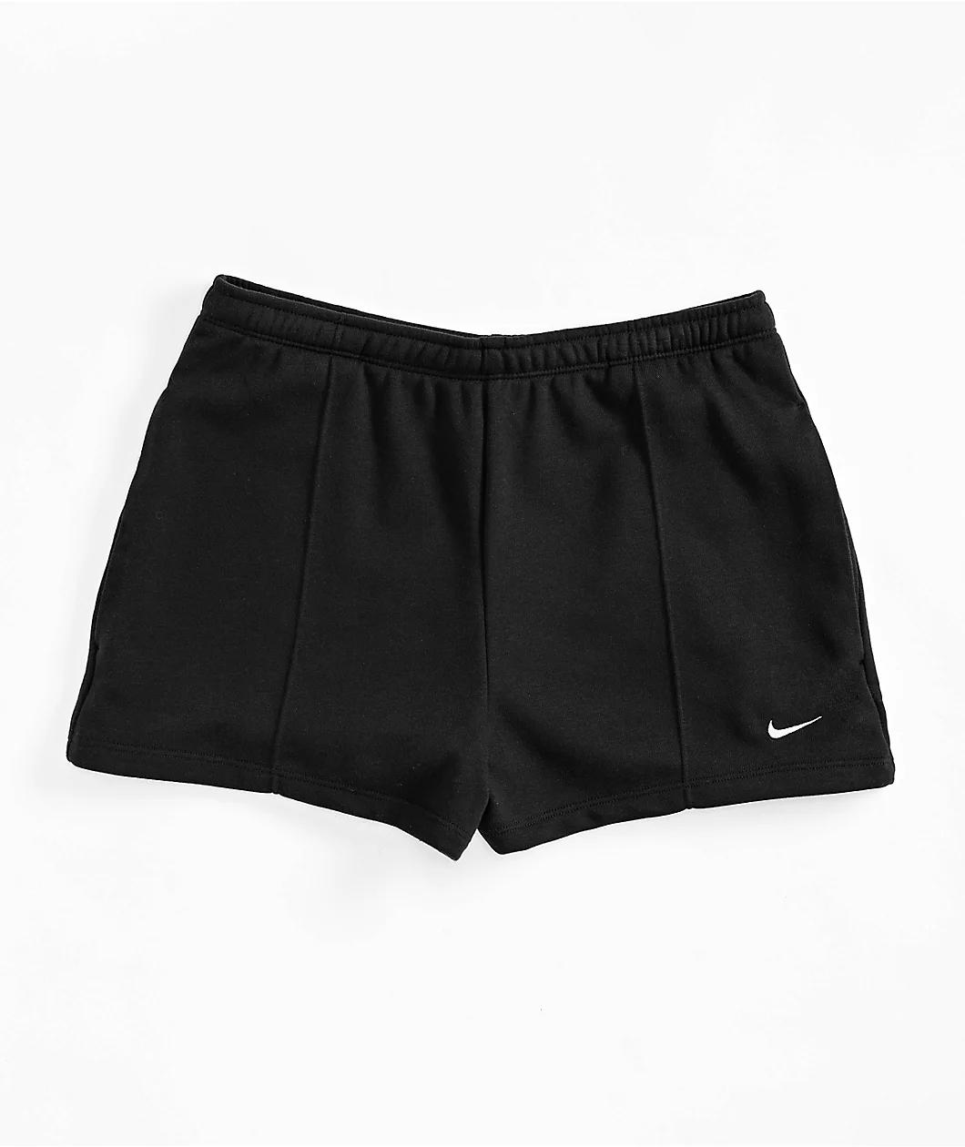Nike Sportswear Chill Terry Black High Waisted Sweat Shorts Product Image