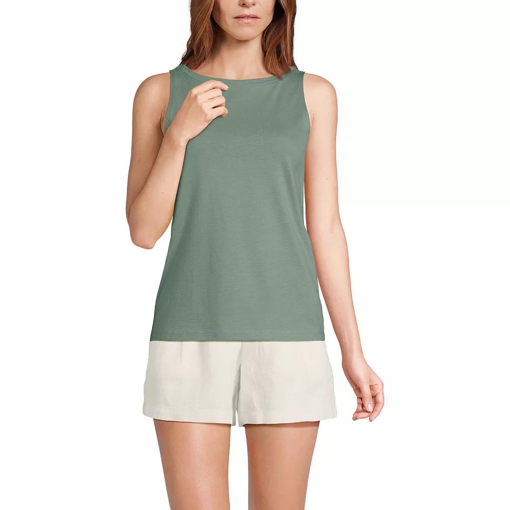 Women's Lands' End Supima Boatneck Cotton Tank Top,  Product Image