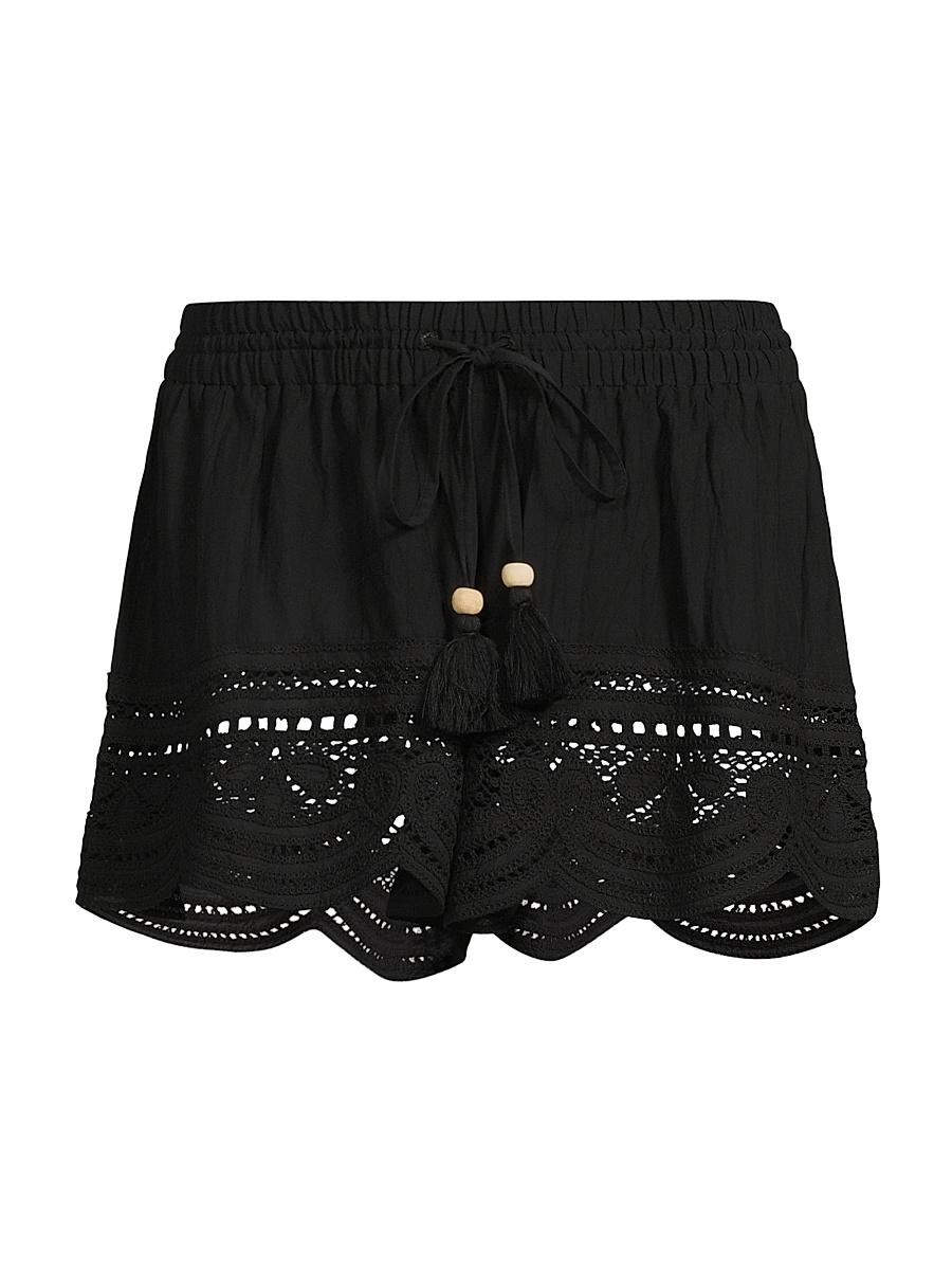 Womens Amirah Cotton-Blend Lace Shorts Product Image