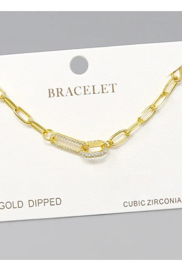 Interlocking CZ bracelet Product Image