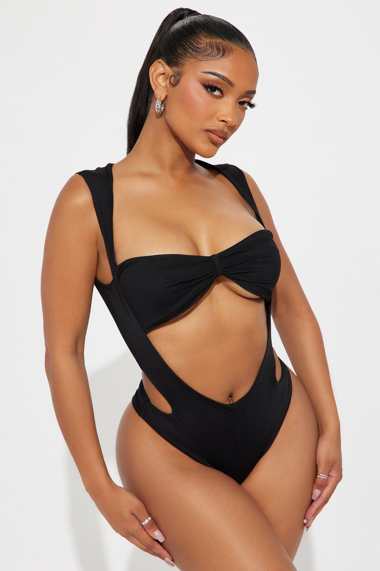 Barely Behaved Mesh Skirt Set - Black Female Product Image