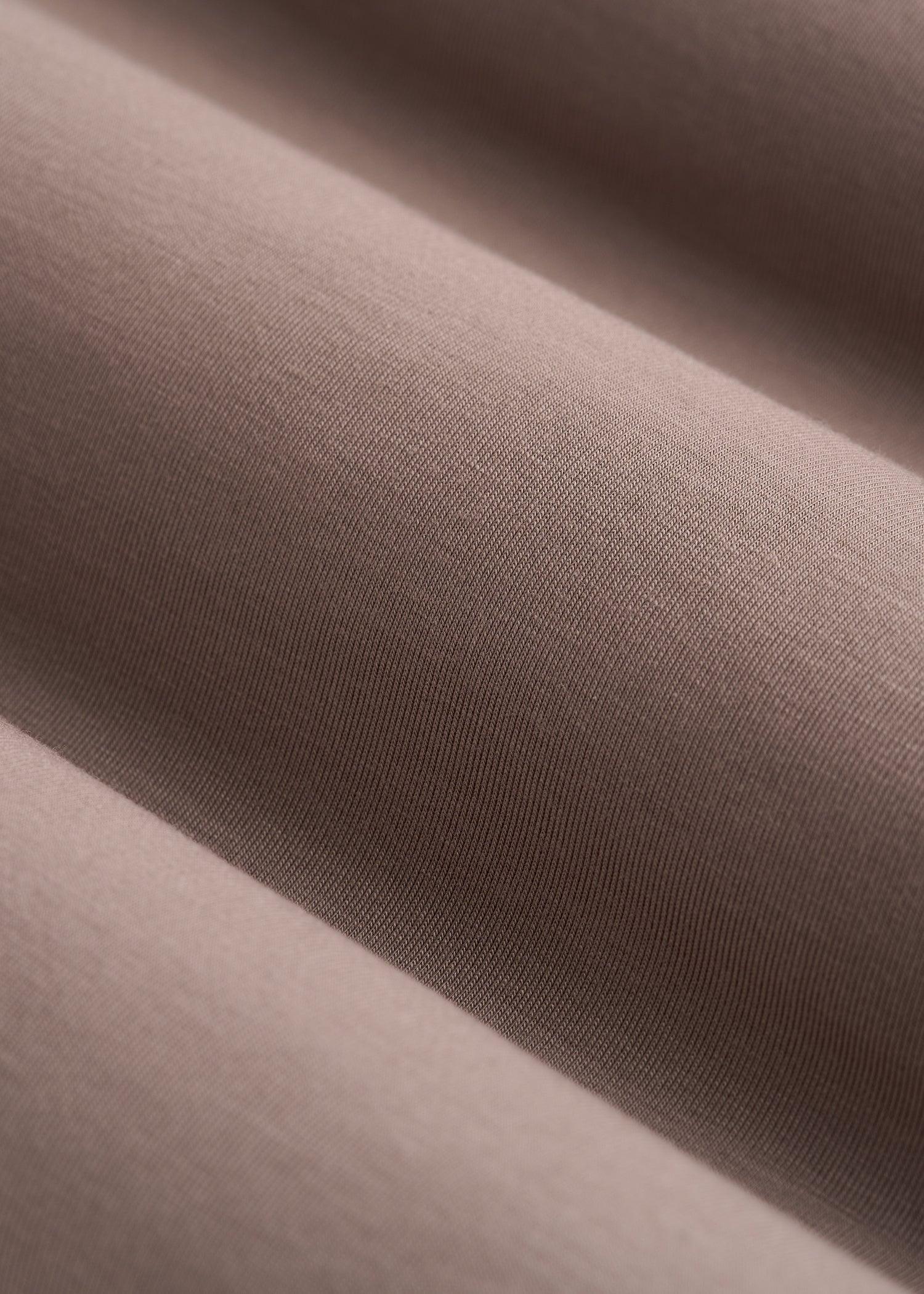 Boatneck Long Sleeve Exposed Seam Top for Tall Women in Dark Sand Female Product Image