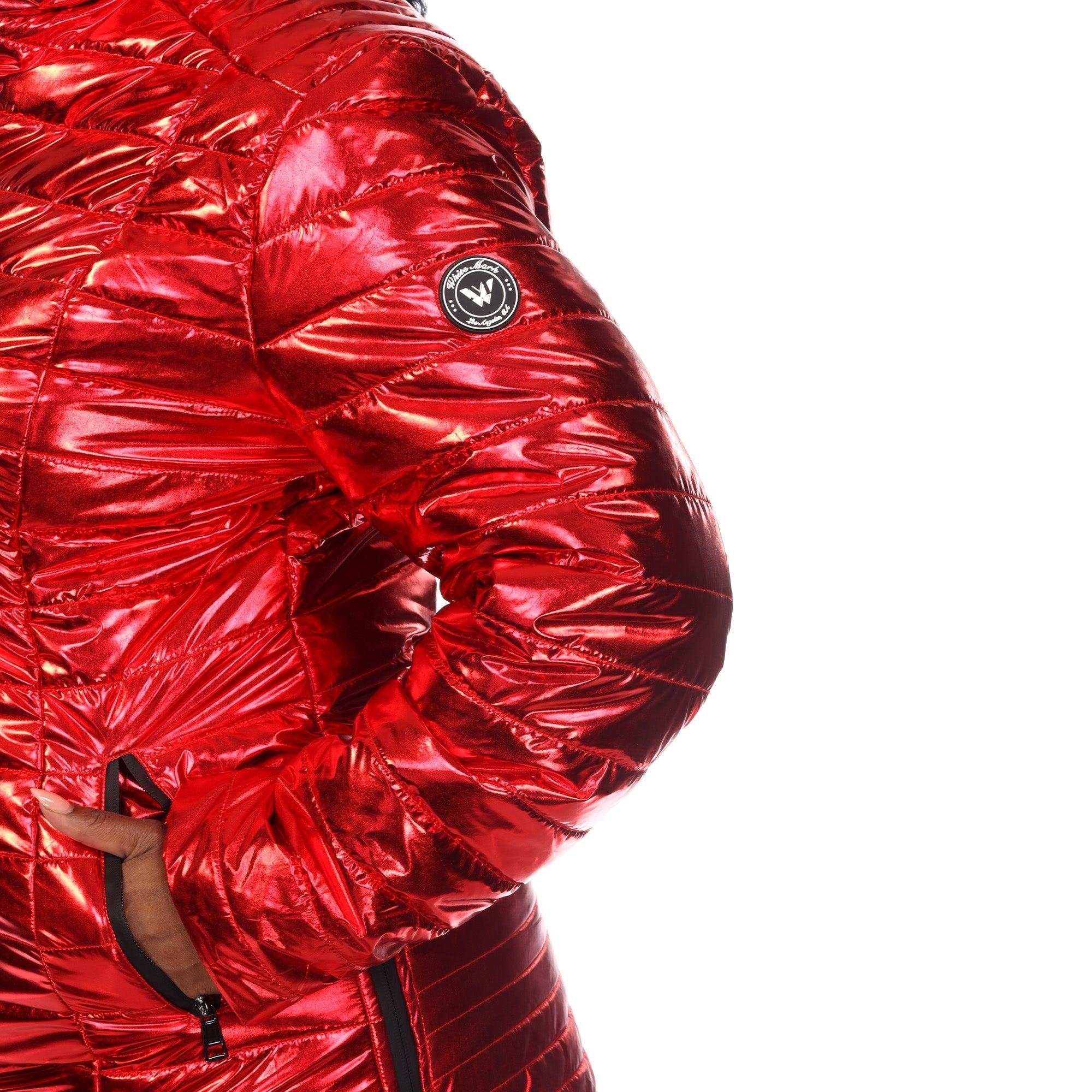 Metallic Puffer Coat - Plus Product Image