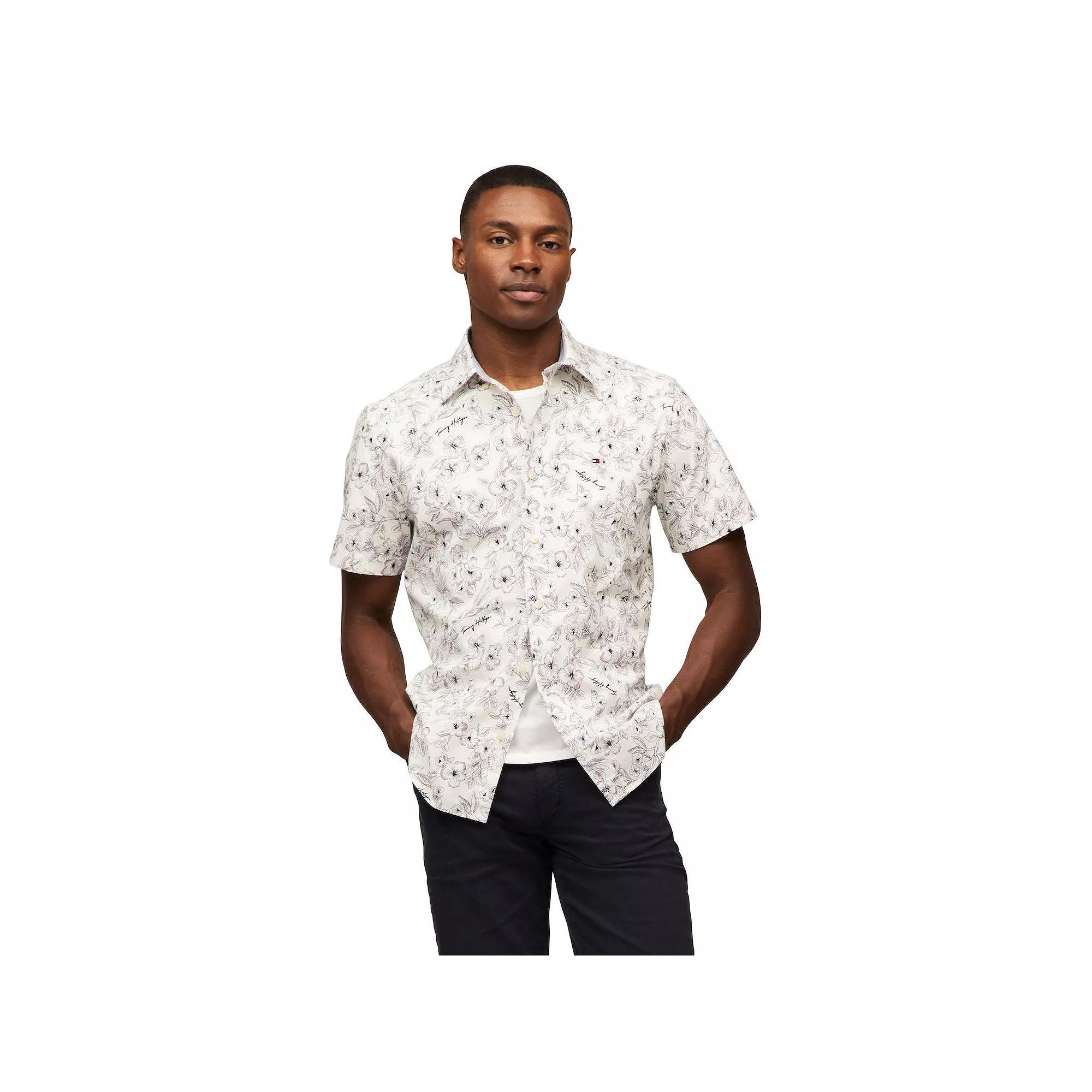 Men's Tommy Hilfiger Short Sleeve Printed Shirt,  Product Image