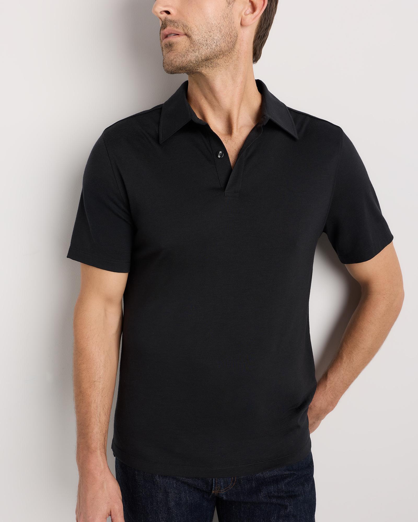 Quince | Men's Extra-Fine Australian Merino Polo Merino/Cotton Product Image