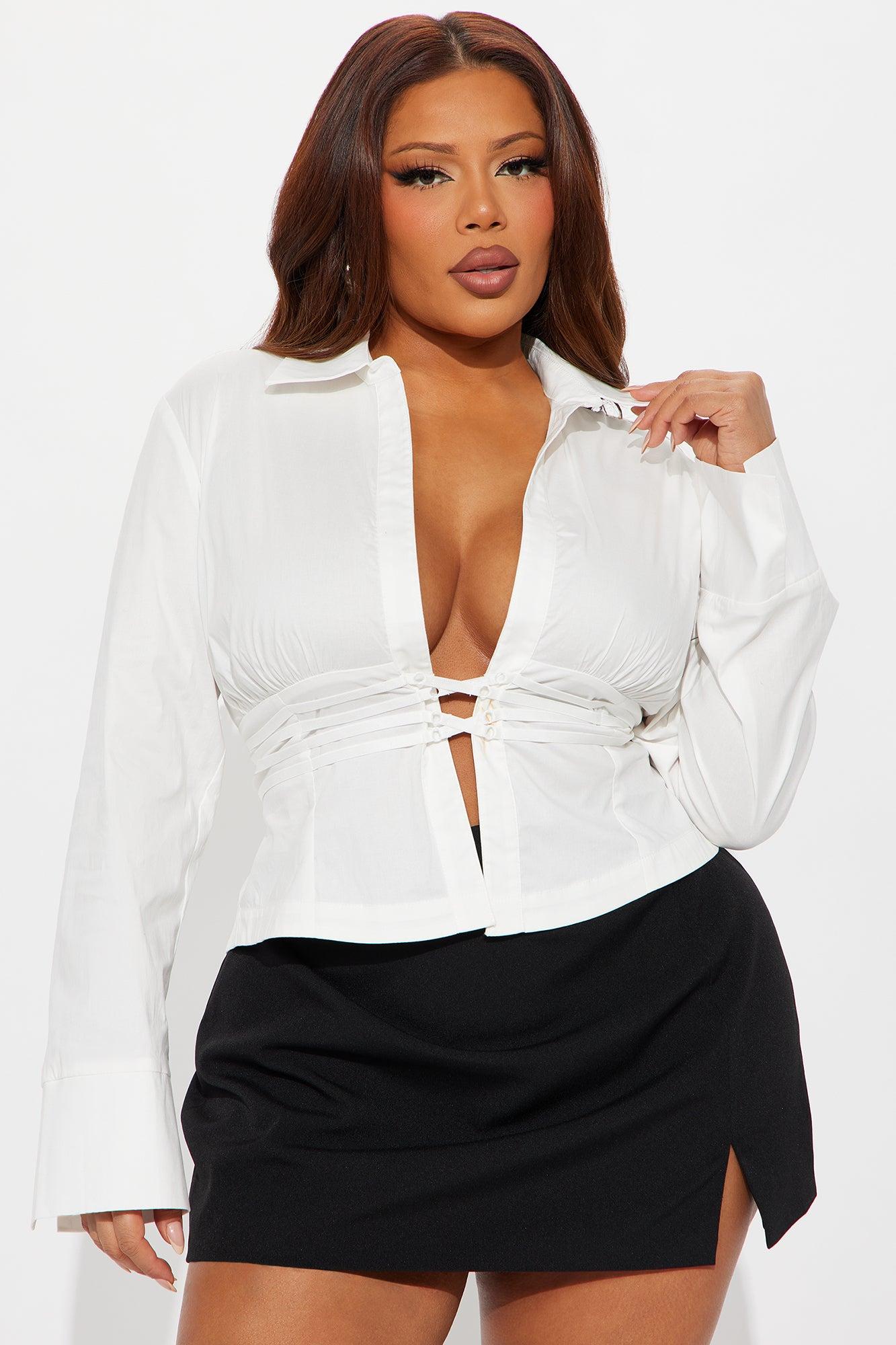 One Of A Kind Poplin Blouse - White Female Product Image