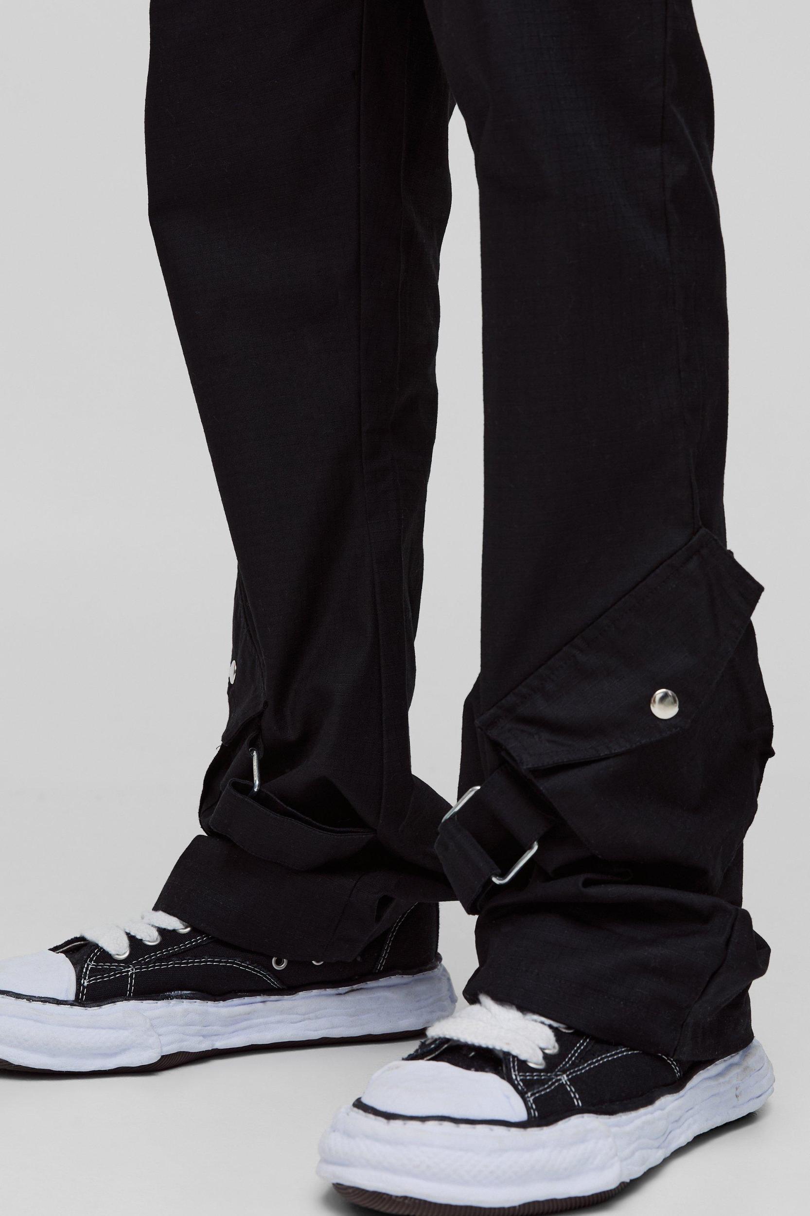 Tall Elasticated Slim Cuffed Ripstop Buckle Cargo Pants | boohooMAN USA Product Image