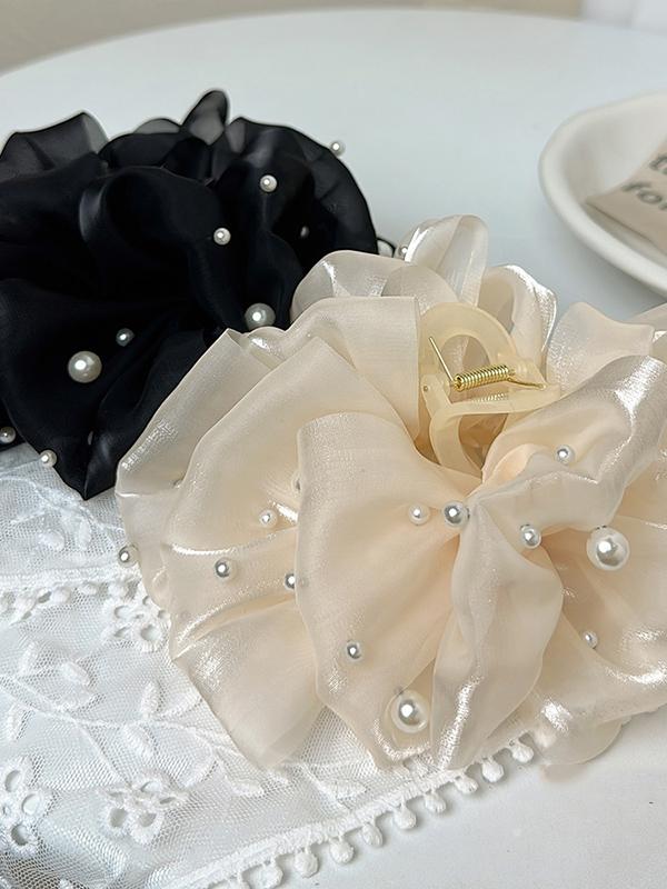 Flower Shape Gauze See-Through Clawclip Hairclaw Product Image