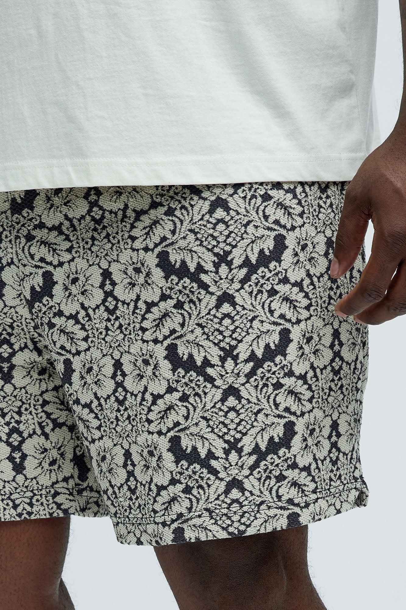 Harold Jacquard Knit Shorts - Grey/combo Product Image