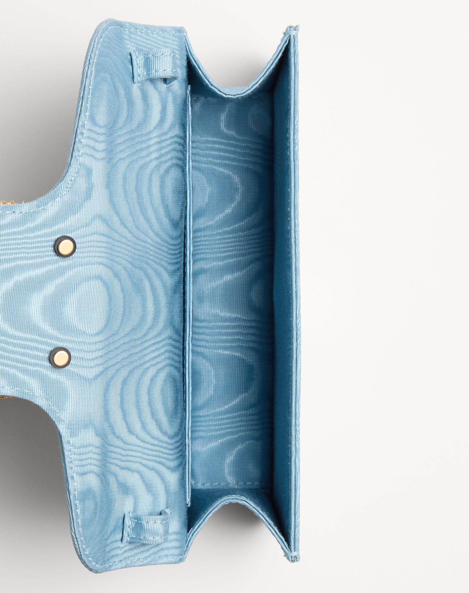 Valentino Garavani Locò Moiré Fabric Clutch With Jewel Logo Product Image