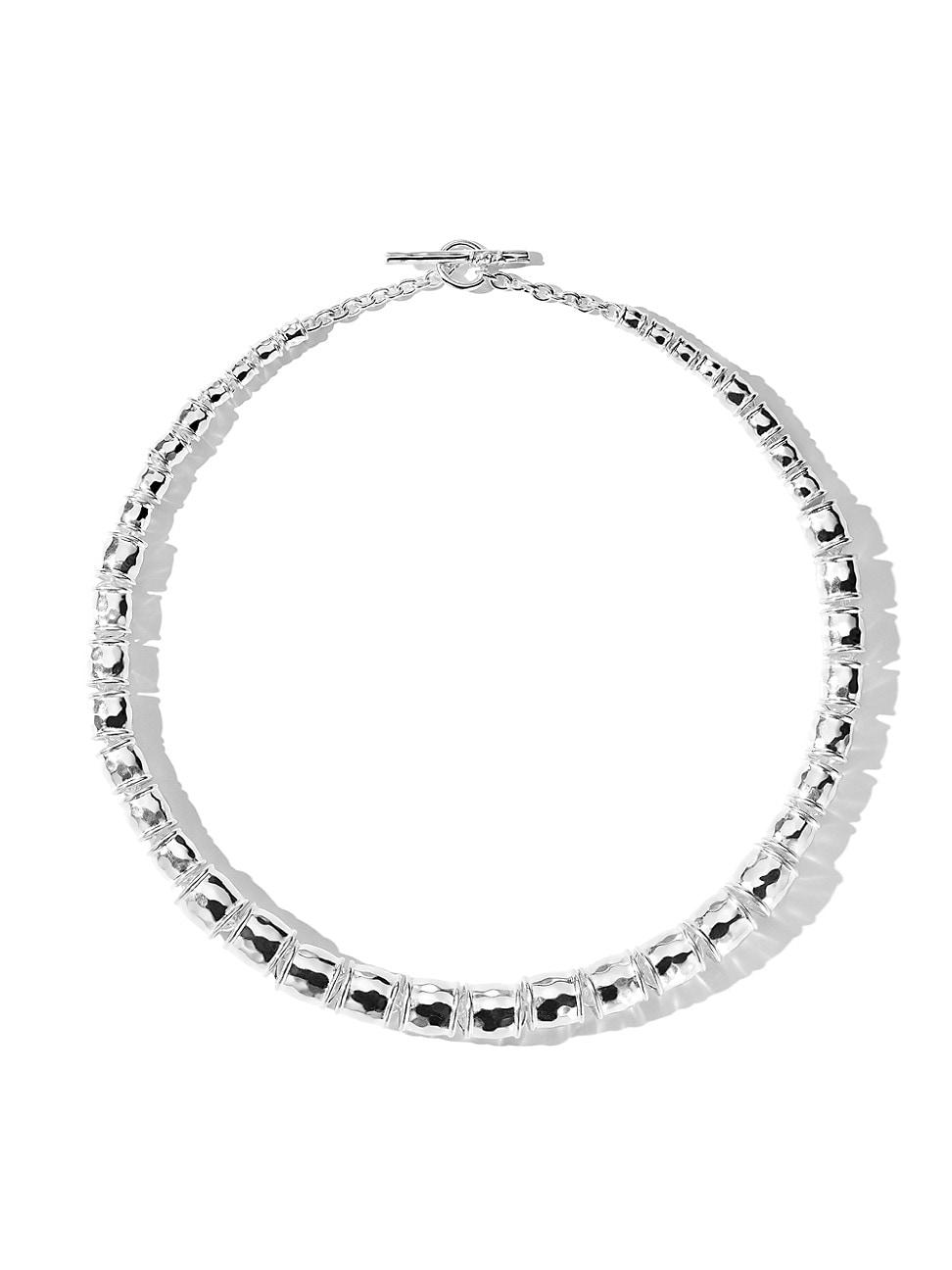 Womens Classico Sterling Silver Barrel Bead Necklace Product Image