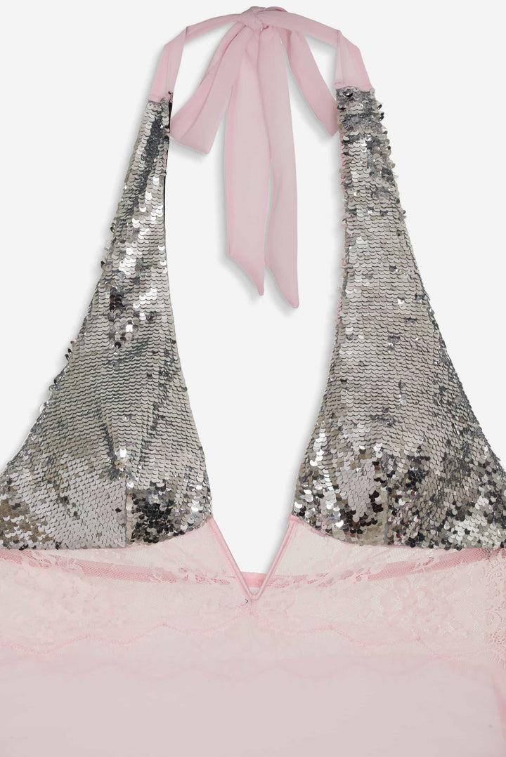 Maia Maxi Slip Dress — Pink Product Image